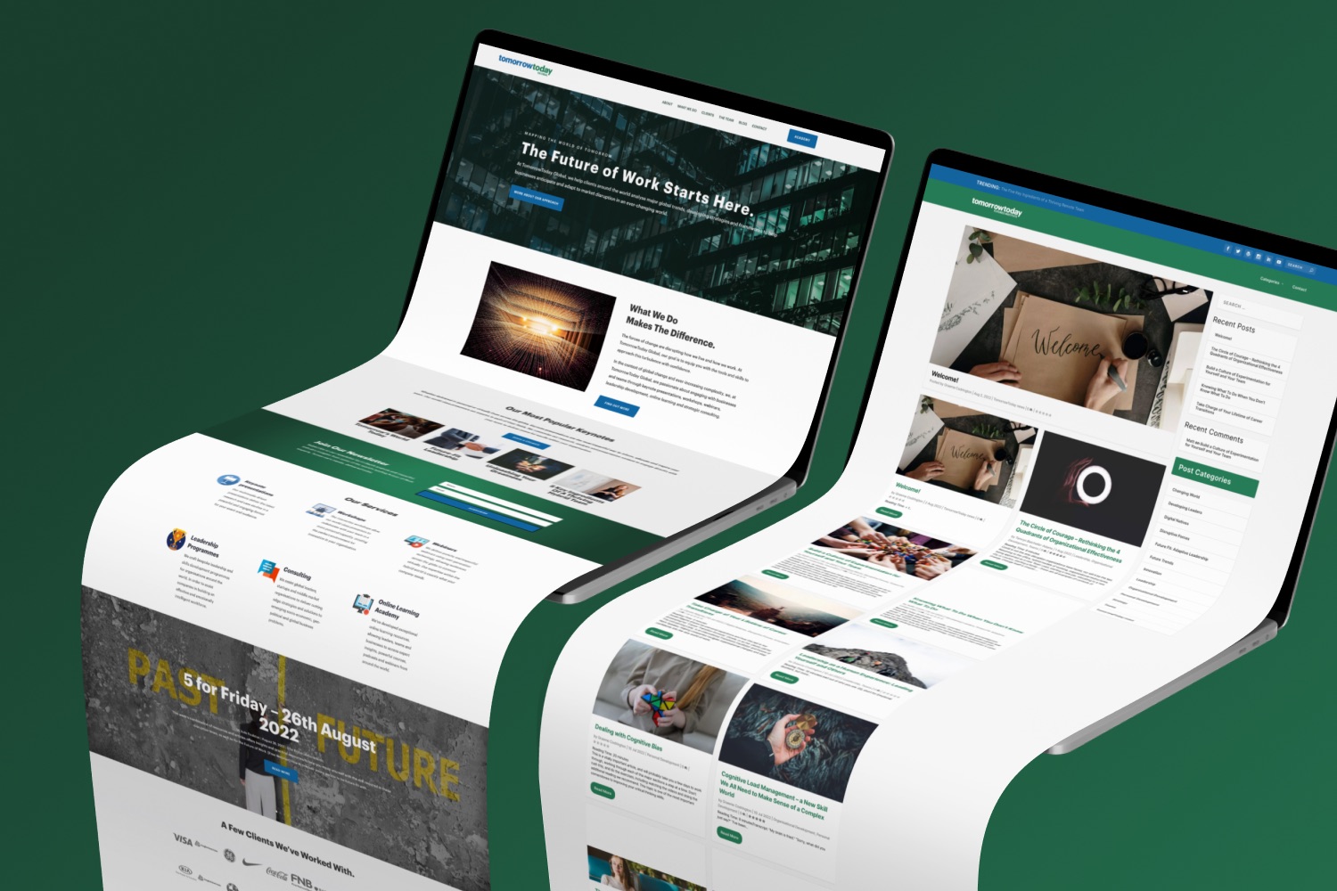 The refreshed TomorrowToday Global website and publication platform